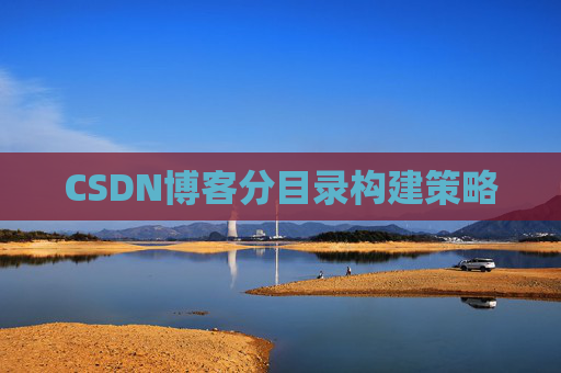 CSDN博客分目录构建策略